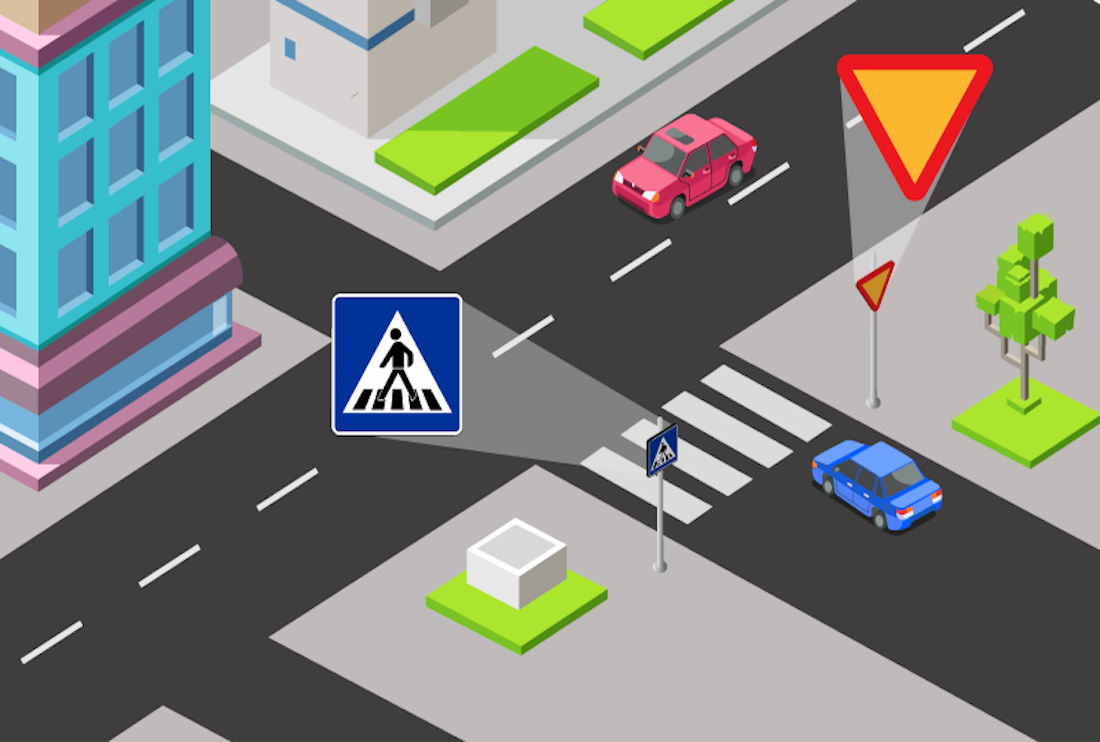 Definition av väg, körbana, körfält och vägren.