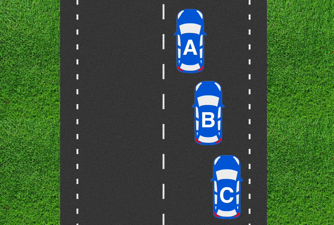 Definition av väg, körbana, körfält och vägren.