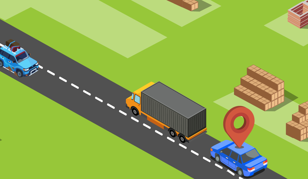 Definition av väg, körbana, körfält och vägren.