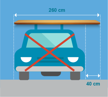 Protruding load, example 2.