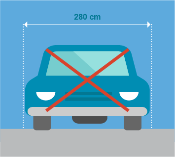 Protruding load, example 3.